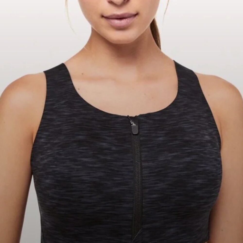 lululemon Energy Enlite Zip-Front Bra High Support 34C STDC/BLK